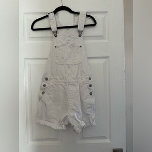 White Overall Shorts